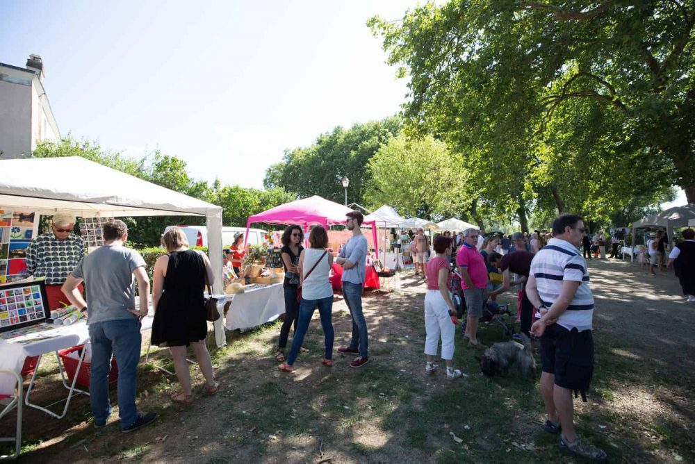 Marché des créateurs , place des filets , Trentemoult , le 6 aout 2017. Petit Bazard