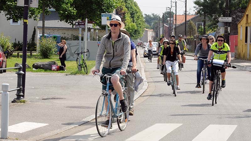 La Fête du vélo sur le quai de Trentemoult à Rezé bicyclette vélos biclo, biclou, bicyclette, petite reine, vélo, cycle déplacements doux